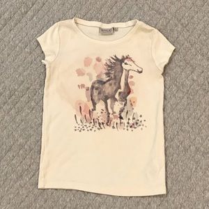 Wheat Organic Cotton Horse Print Tee